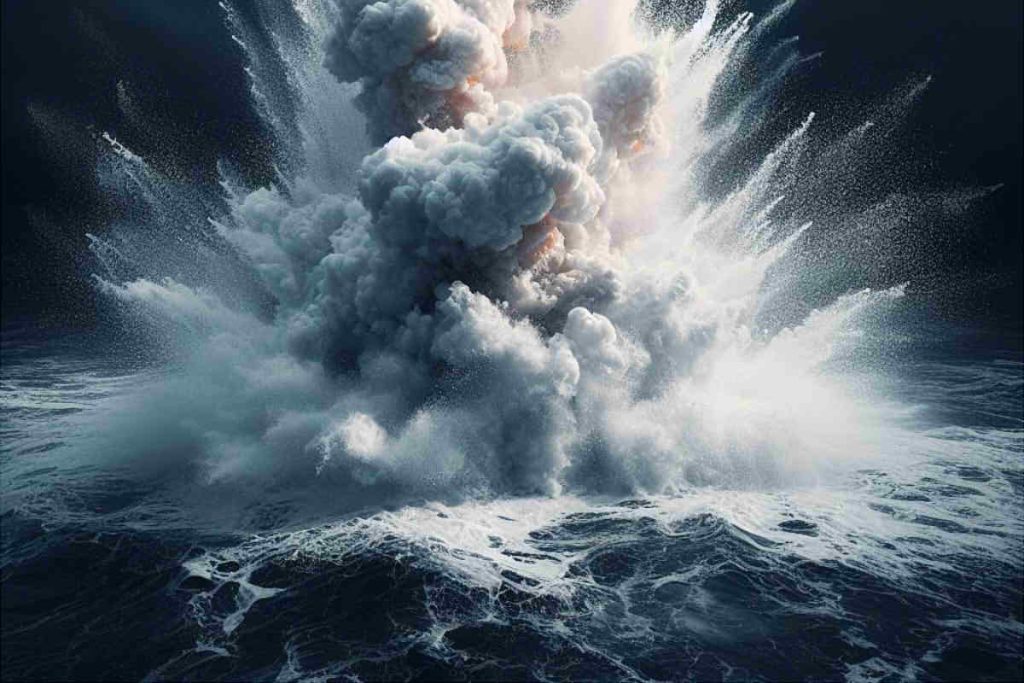 Explosiones en el mar